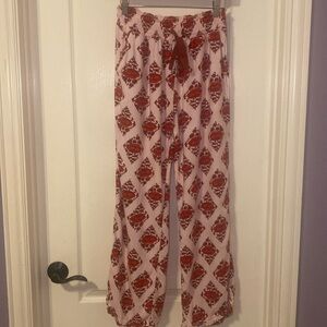 Aerie Women’s Soft Pink and Red Floral Pajama Pants Size Medium NWOT